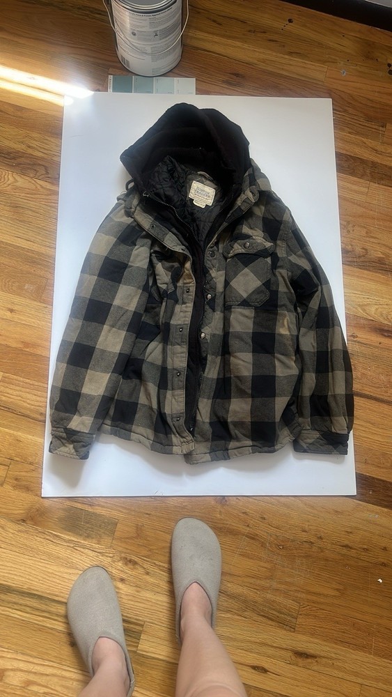 Boston Traders Mens Plaid Hooded Jacket with Pockets - Cozy & Stylish