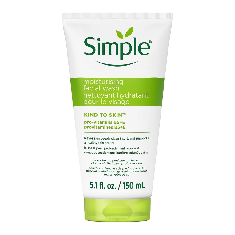 Simple Kind to Skin Moisturizing Facial Wash 5oz, Gentle Hydrating Cleanser for