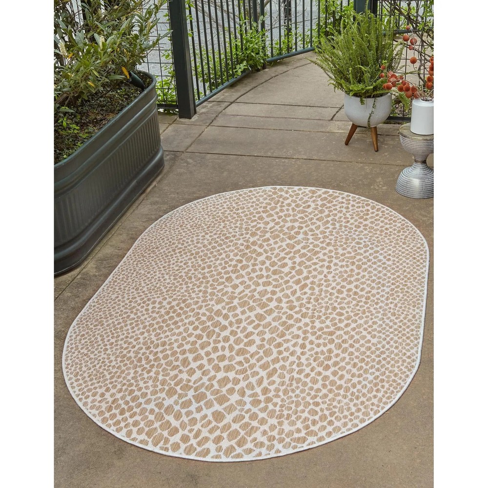 Outdoor Zrand Collection Durable Waterproof Area Rug for Patio or Deck