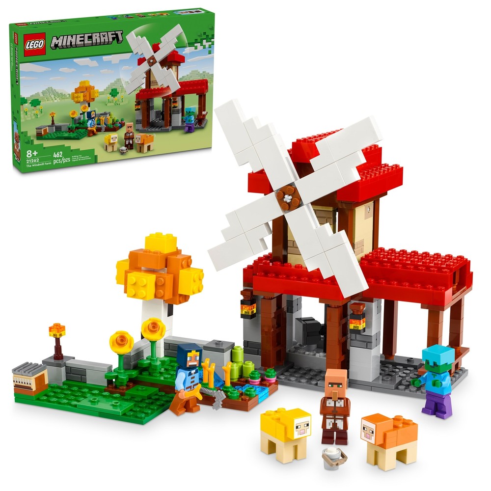 LEGO Minecraft The Windmill Farm Building Set 21262 with Alex and Villager Minifigures