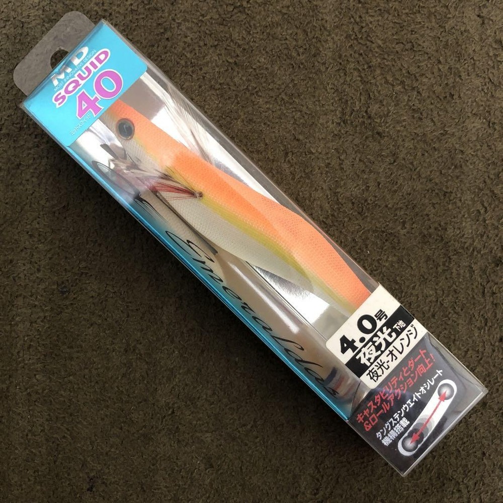 Daiwa Mid Squid 4.0 Glow Orange Fishing Lure