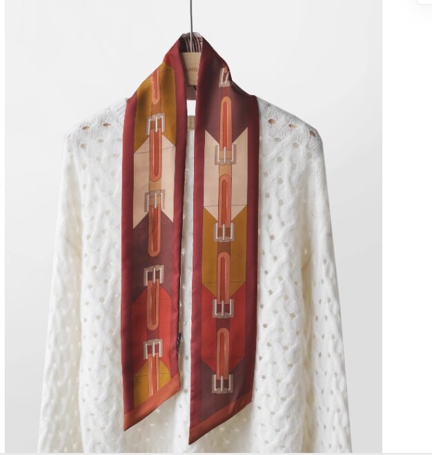 New Spring 2025 16 Momme Mulberry Silk Twill Double Layer Long Scarf