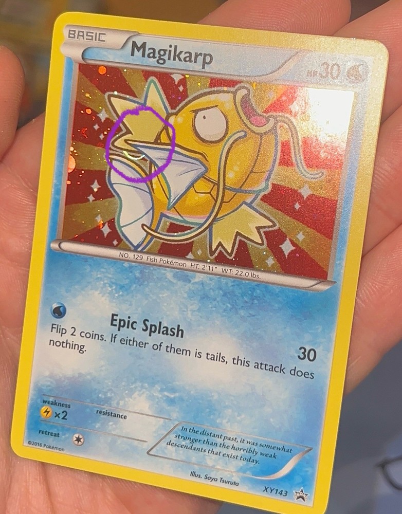 Pokemon Magikarp XY 143 Black Star Promo Cosmos Holo HD GALAXY SWIRL 🌀💨