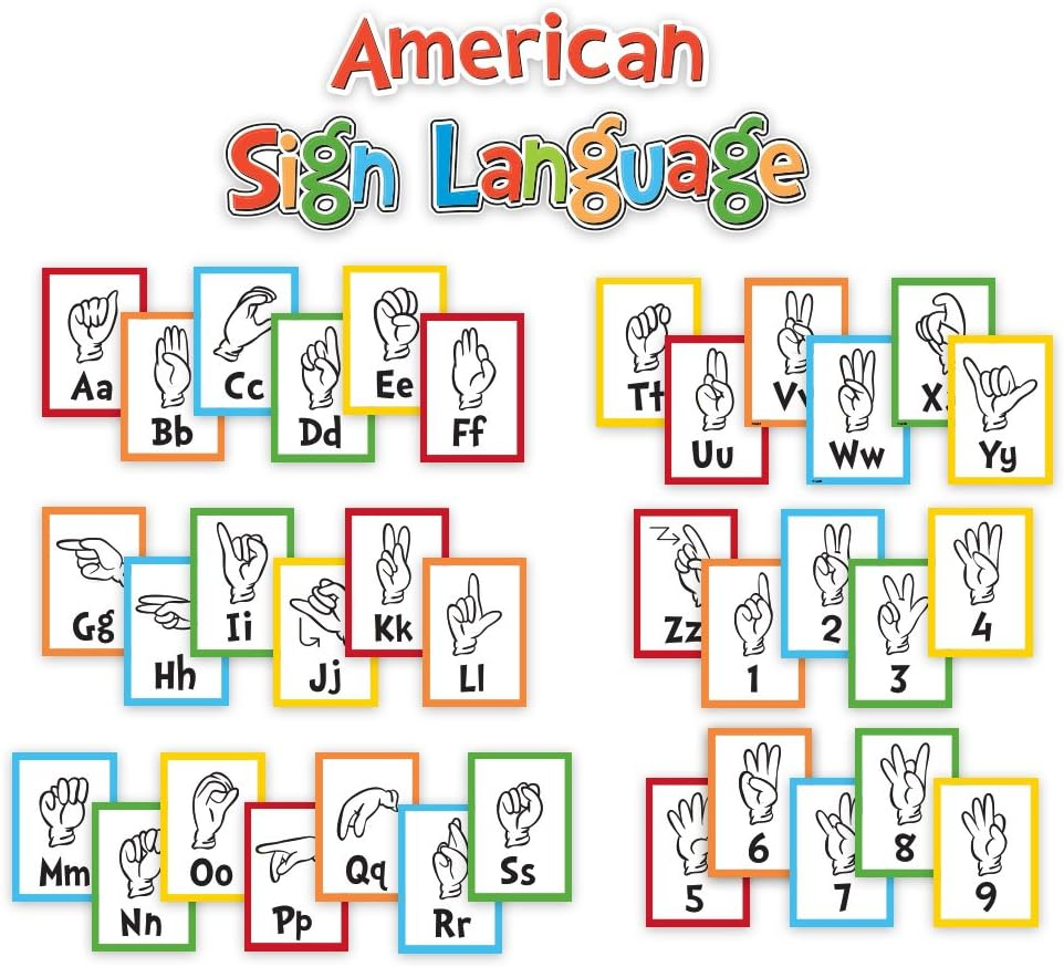 Back to School American Sign Language Bulletin Board and Classroom Decorations,-image