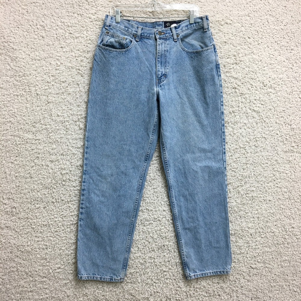 VINTAGE Eddie Bauer Jeans 36x32 Blue Relaxed Fit Denim Tapered Leg Medium Wash