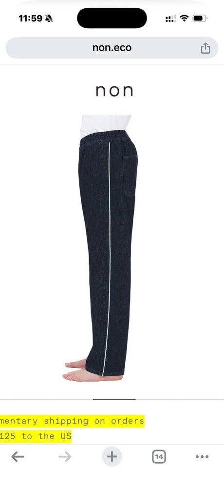 non.eco jeans Track Pant Rinse