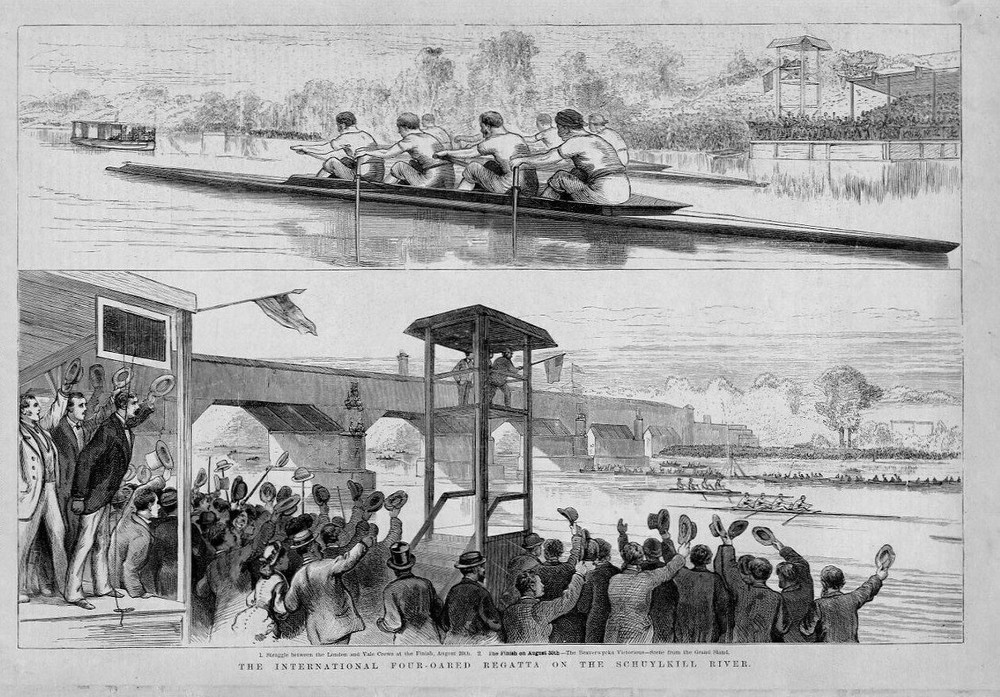 ROWING INTERNATIONAL FOUR-OARED REGATTA ON THE SCHUYLKILL RIVER YALE BEAVERWYCK