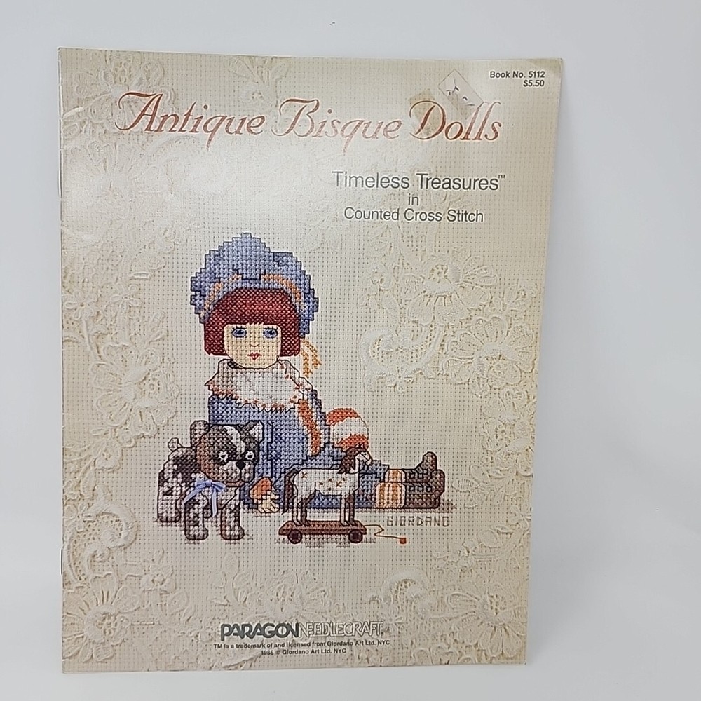 Antique Bisque Doll Timeless Treasures Cross Stitch Pattern Leaflet Dolls 5112