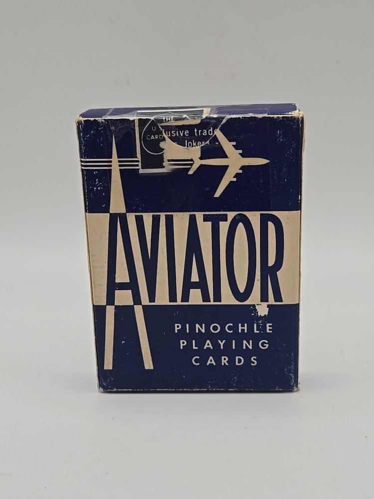 VINTAGE PLAYING CARDS | AVIATOR PINOCHLE | OPENED | FULL DECK