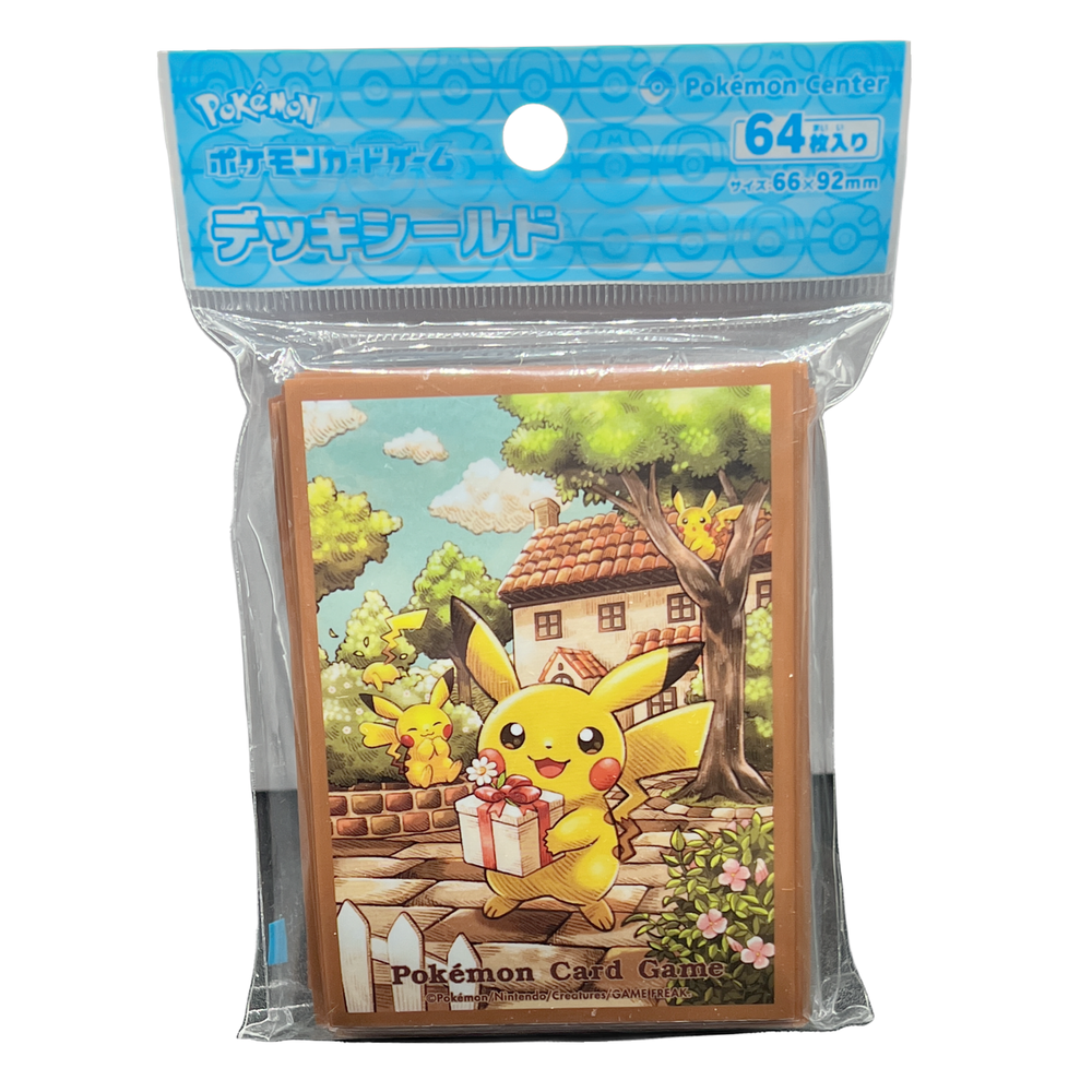 Pikachu Gift Card Sleeves 64ct Pokémon Center Japan US SELLER-image