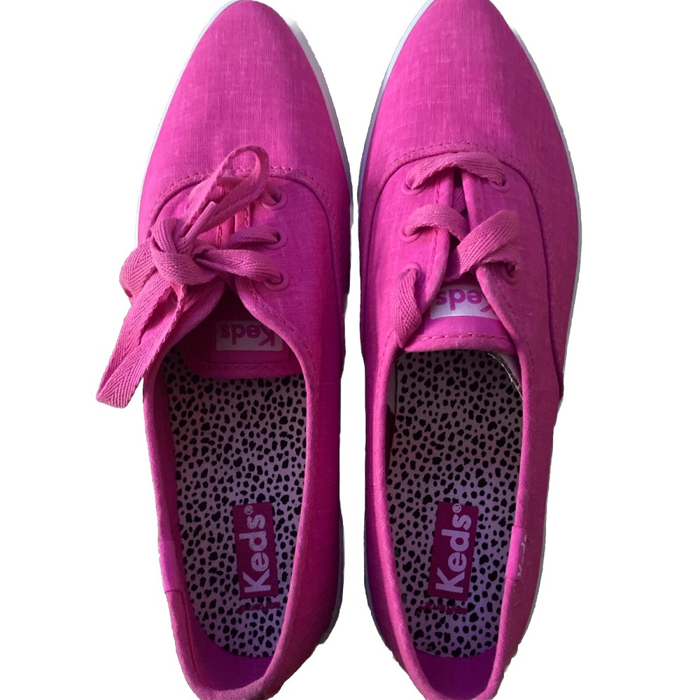 Keds Champion Canvas Sneakers Shoes Womens 7.5 Hot Pink New No Box