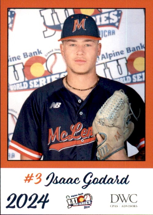 2024 McLennan Highlanders Juco Card Isaac Godard Cedar Hill Texas TX NM