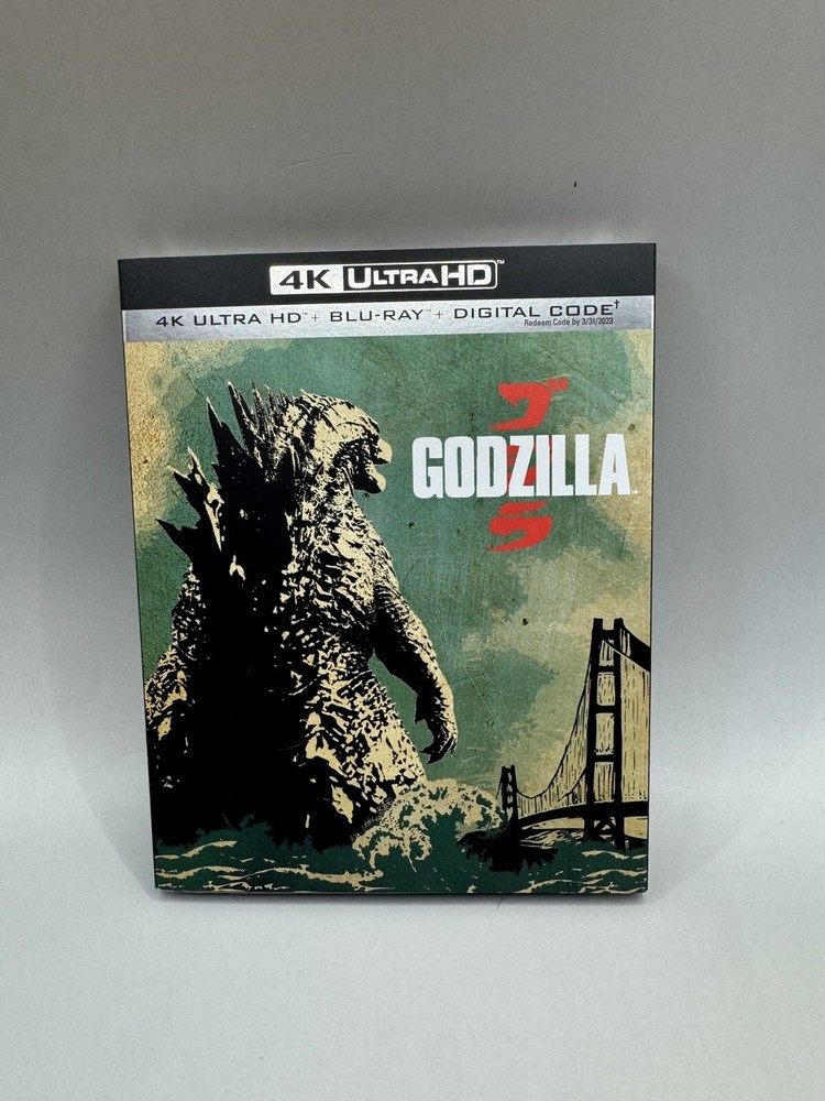 Godzilla 2014 4K UHD Blu-ray HD Digital with Rare OOP Slipcover