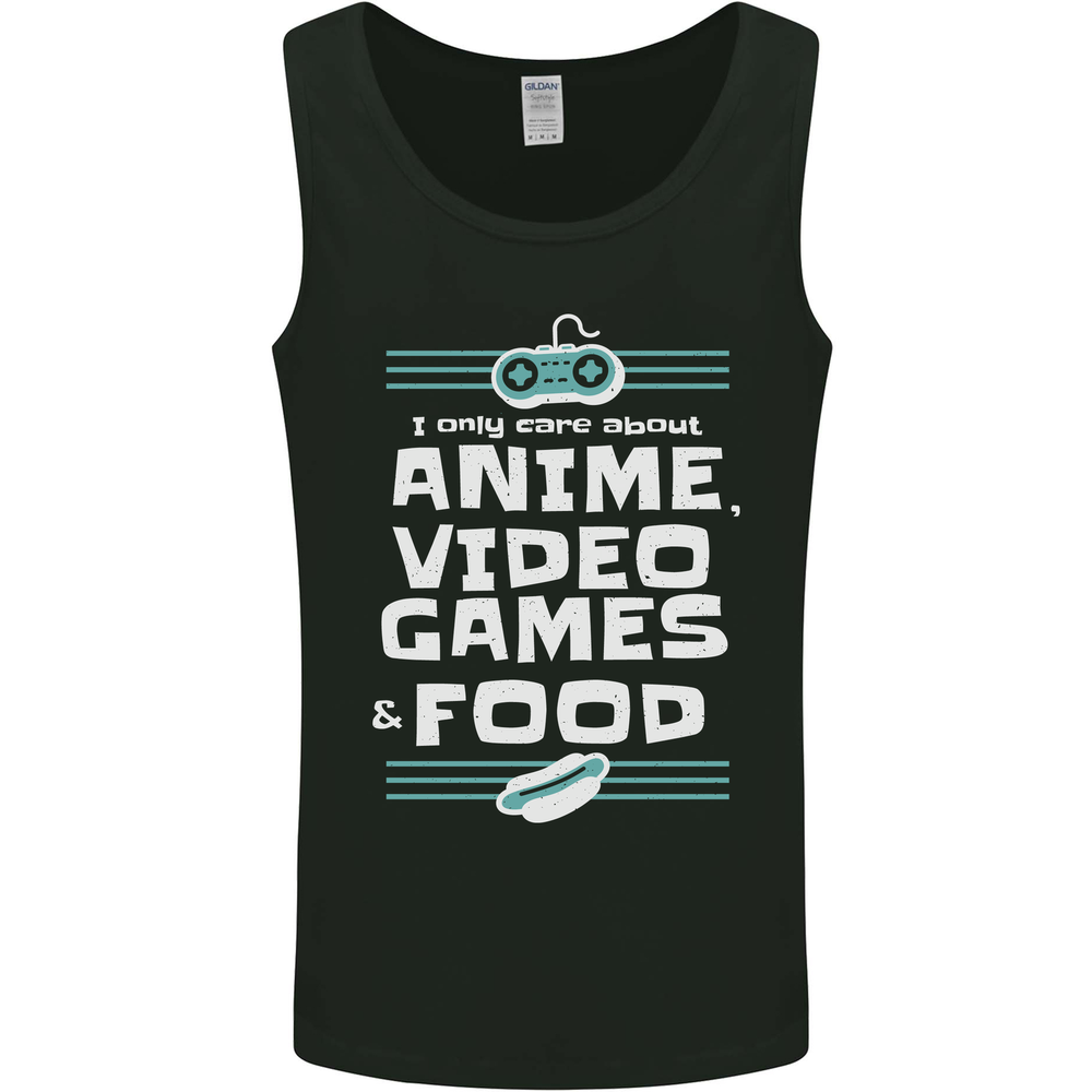 Anime Video Games & Food Funny Mens Vest Tank Top