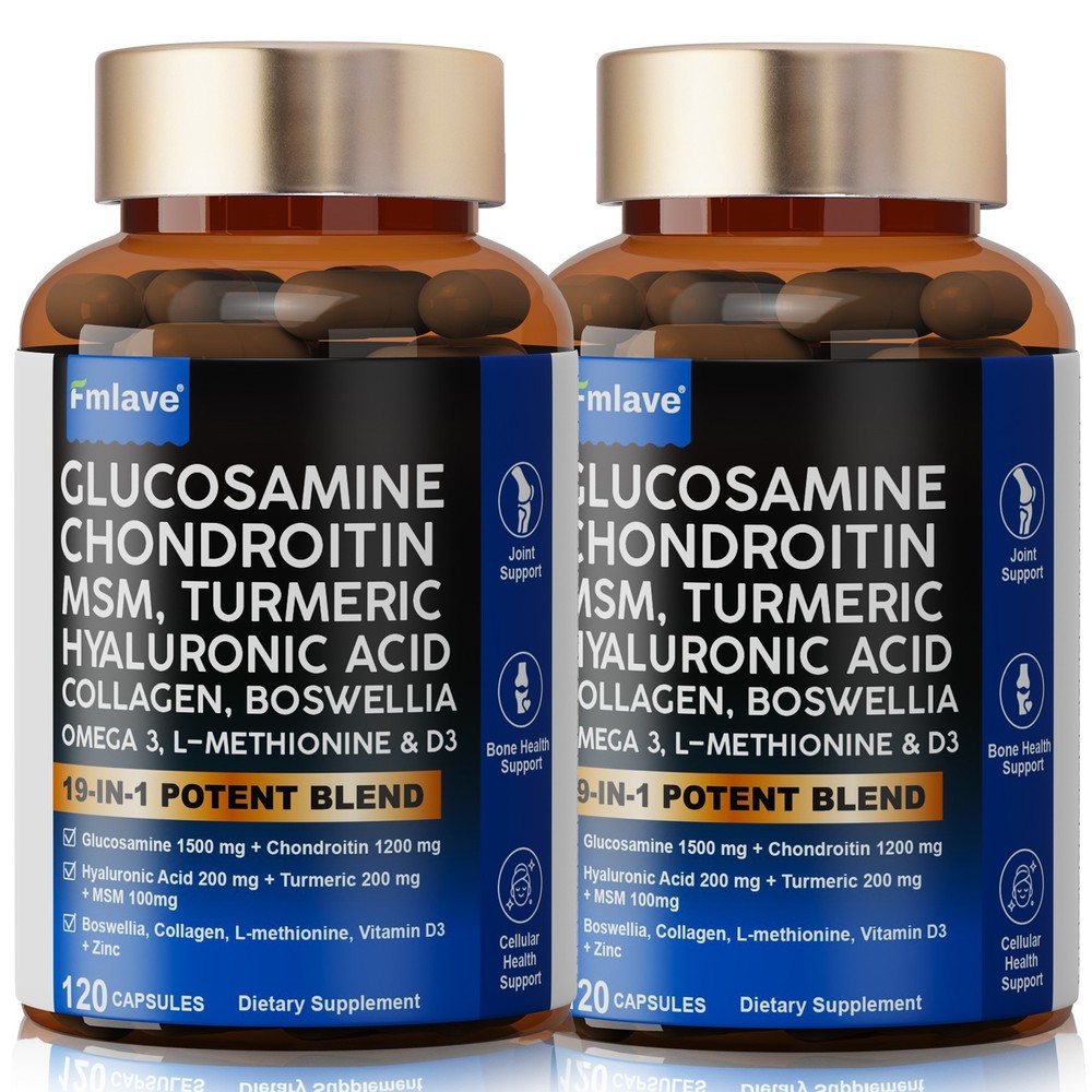 2xGlucosamine Chondroitin MSM Turmeric Joint Health Supplement Joint Pain Relief