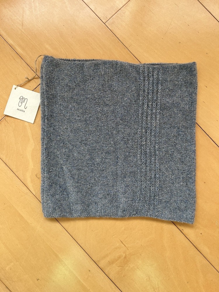 Cashmere Neck Warmer Pullover in Heather Blue One Size