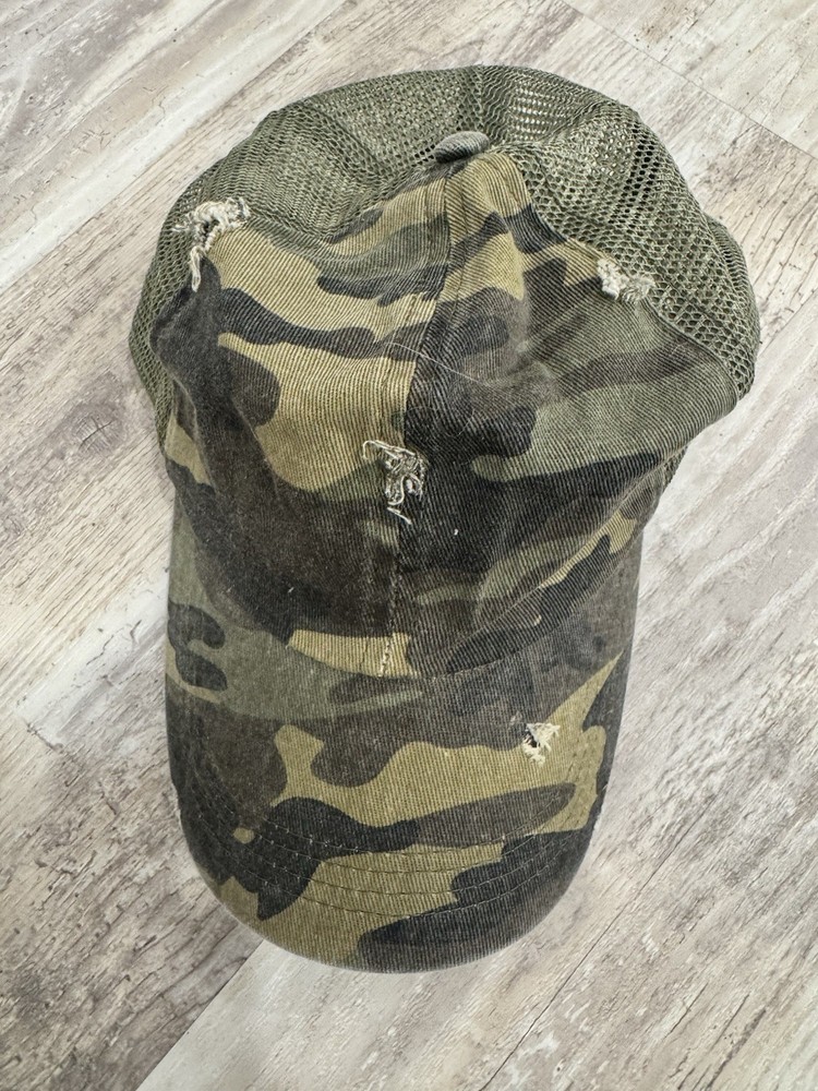 Women’s Vintage Camo Hat Snap Back Baseball Fitted One Size