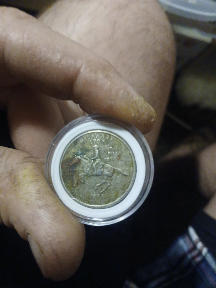 1999 Delaware State Error Quarter with Unique Experimental Metal Multi-Variety Flaws