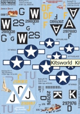 1/144 Scale Warbird Decals for B-17 Bombers: A Bit O' Lace, My Devotion & More