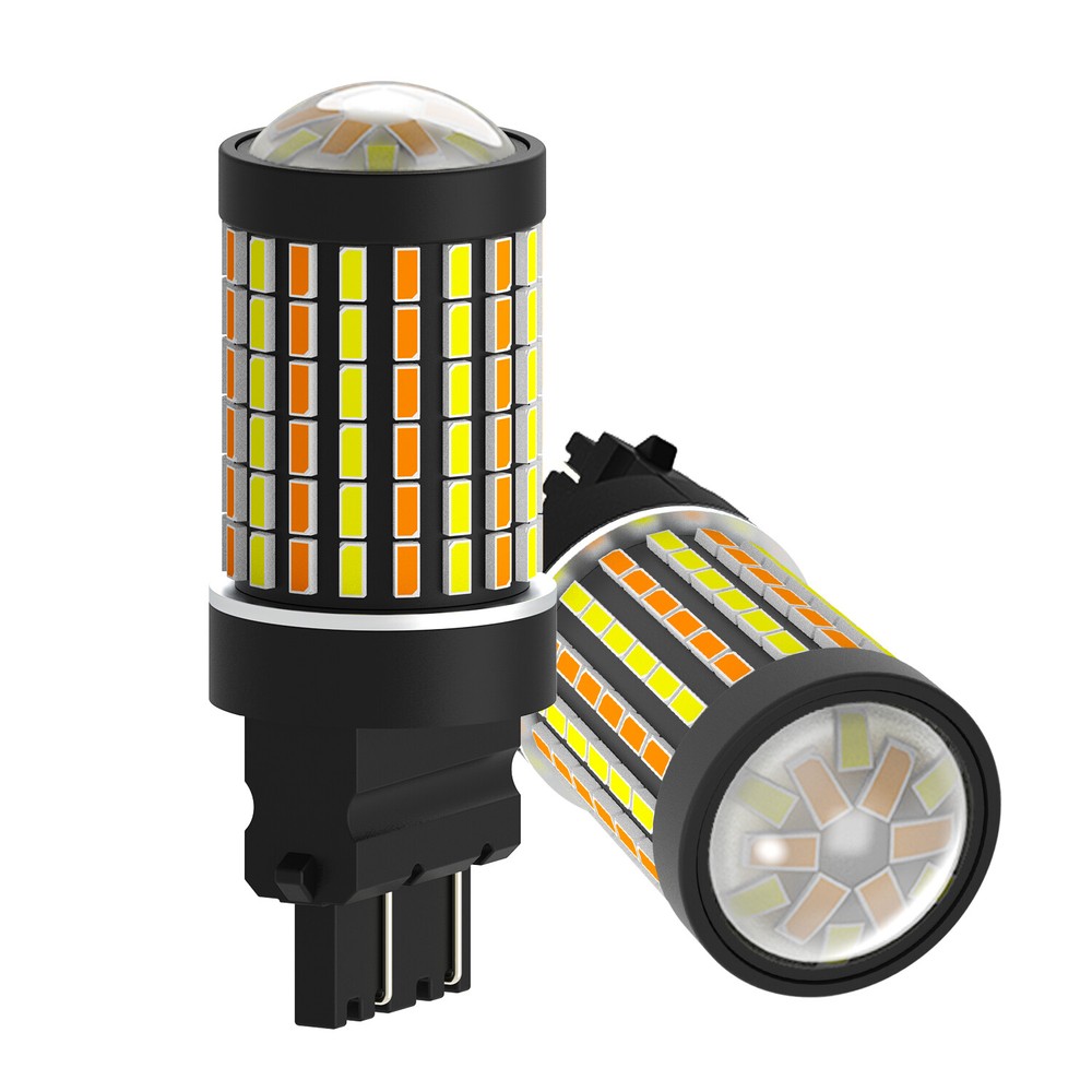 AUXITO Super Bright LED Turn Signal Light Bulbs Switchback 3157 4157 Amber/White