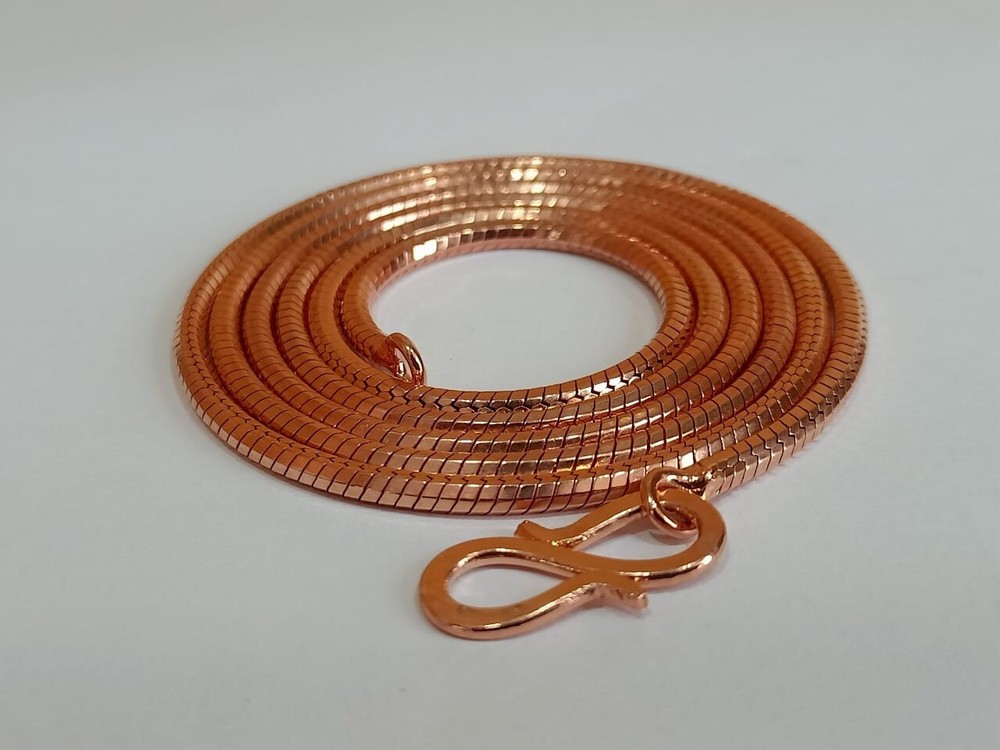 100 % Copper Snake Chain Oxidized Copper Chain Necklace Pure Copper Chain Solid