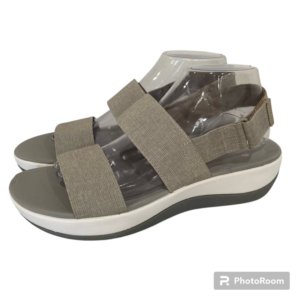 CLARKS Women's ARLA Jacory Slingback Sandals Gray Size 9 W Shoes Comfort