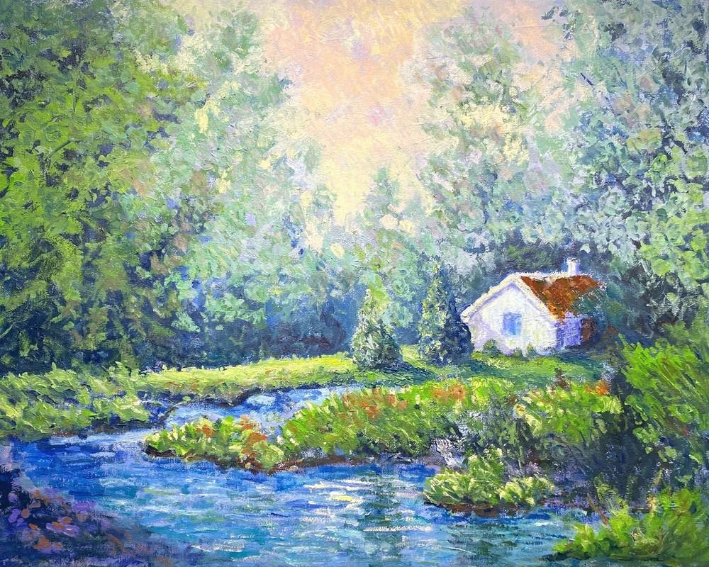 Stunning Oil Painting on canvas ORIGINAL. Impressionist Fine Art Landscape
