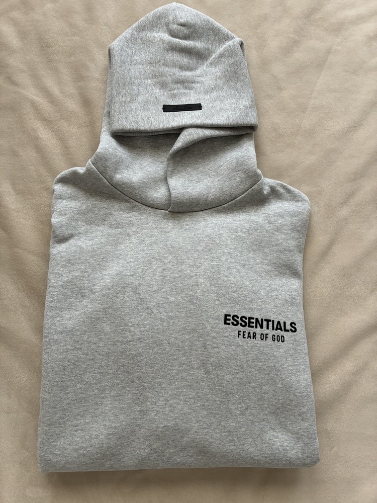Fear of God Essentials Fleece Hoodie (FW24) Gray Brand New with Tags Size L
