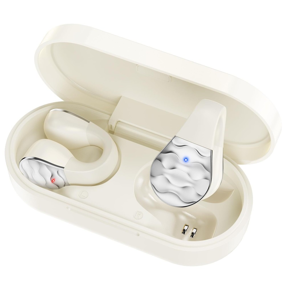 Open Wireless Bluetooth Earbuds with Noise Canceling & IPX4 Waterproof