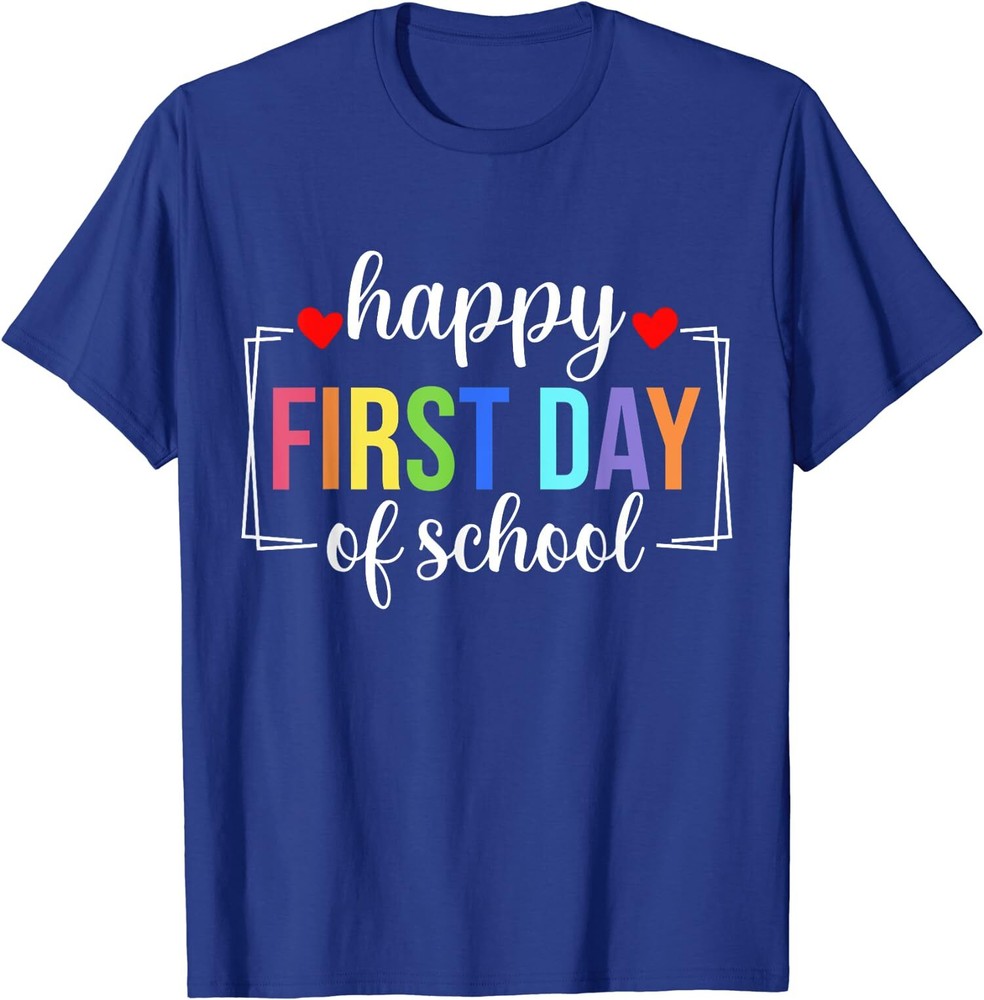 Back To School Happy First Day Of School Teacher Unisex T-Shirt-image