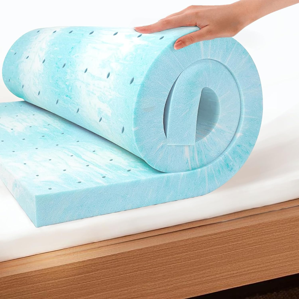 EGO Topper 2 Inch Twin Memory Foam Mattress Topper, Gel Foam Mattress Topper for
