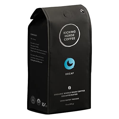 Kicking Horse Coffee, Decaf, Swiss Water Process, Dark Roast, Whole Bean, 10