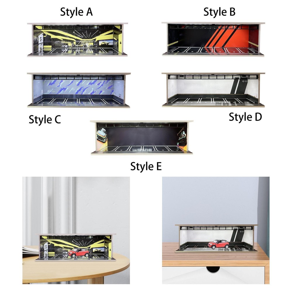 1/64 Scale Diecast Model Car Display Case Garage Display Case for Alloy Car