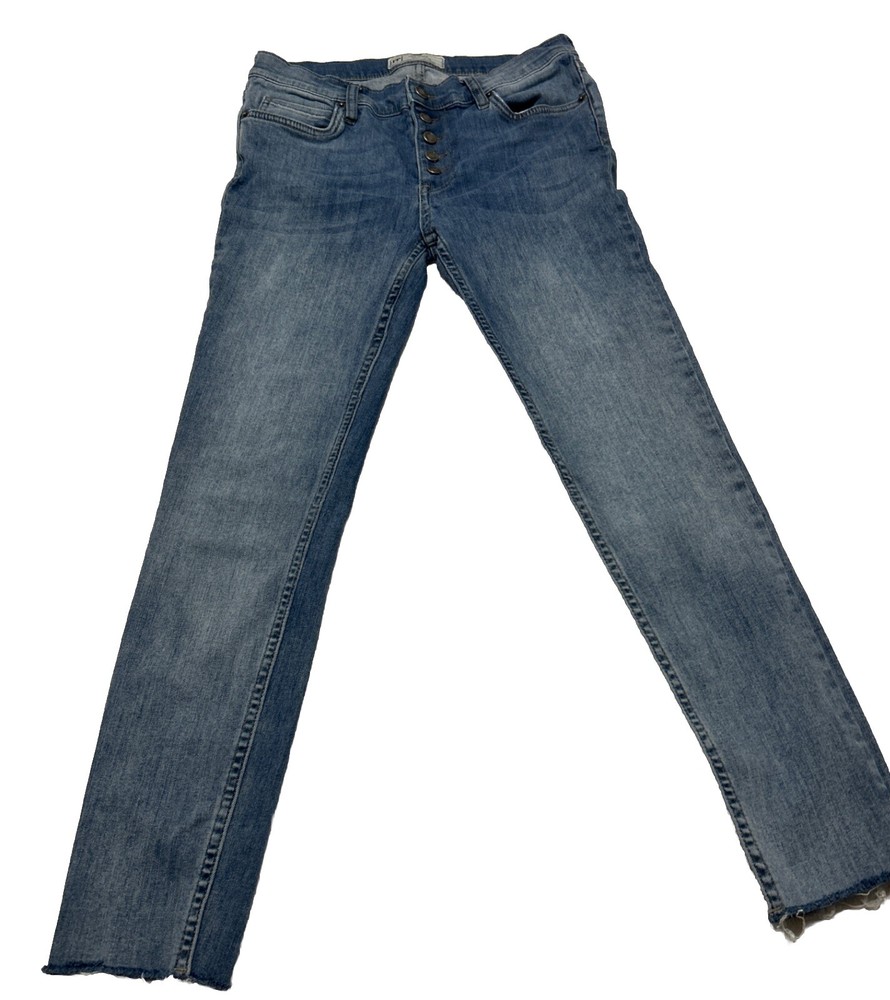 Free People Women’s 61855-16515125 Denim Dark Wash Skinny Jeans Size 28 Stretch