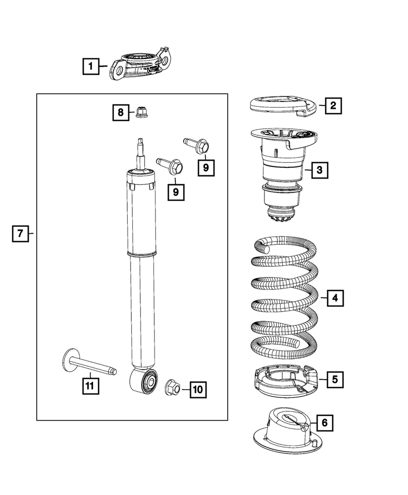 Genuine Mopar Suspension Shock Absorber Kit 68312621AD