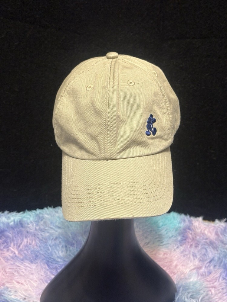 Disney Hat Cap Strap Back Beige Mickey Mouse Disney World Mens