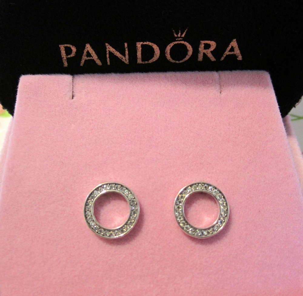 Pandora Sparkling Circle Earrings Forever - Sterling Silver