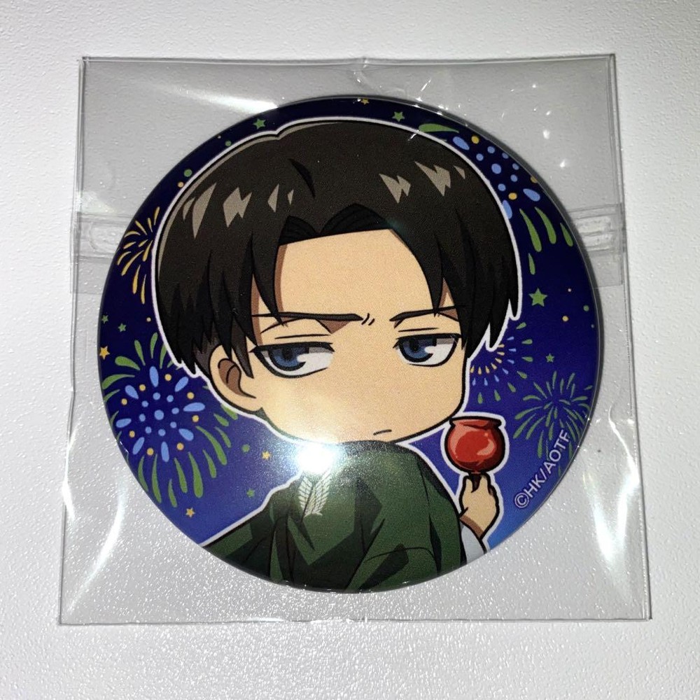 Attack On Titan Fair Levi Can Badge Deformation