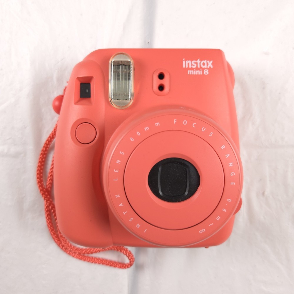 Fujifilm Instax Mini 8 Instant Camera in Raspberry Red Pink - Tested & Working