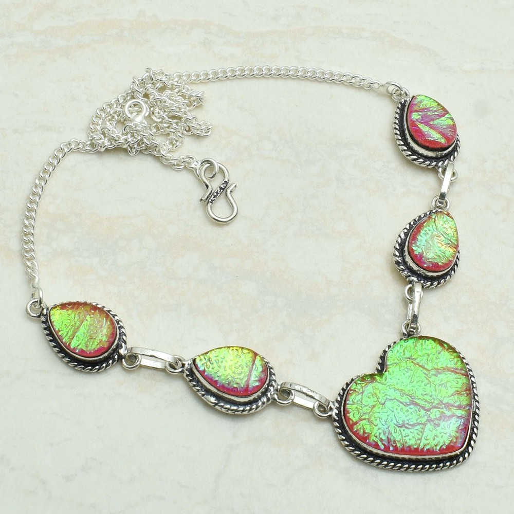 Triplet Opal Gemstone Ethnic Handmade Necklace Jewelry 32 Gms AN 53134