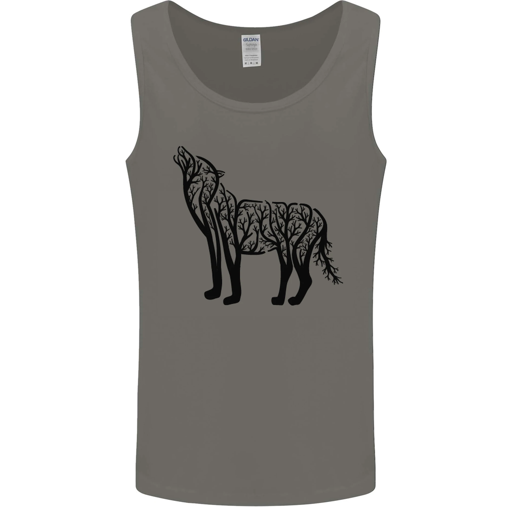 Wolf Tree Animal Ecology Mens Vest Tank Top