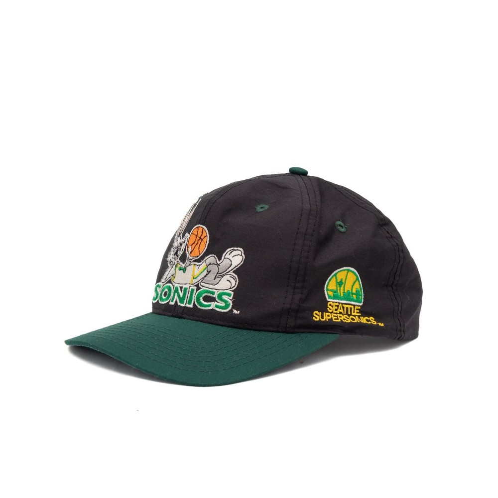1993 Looney Tunes Seattle Supersonics Embroidered NBA Hat Space Jam Vintage