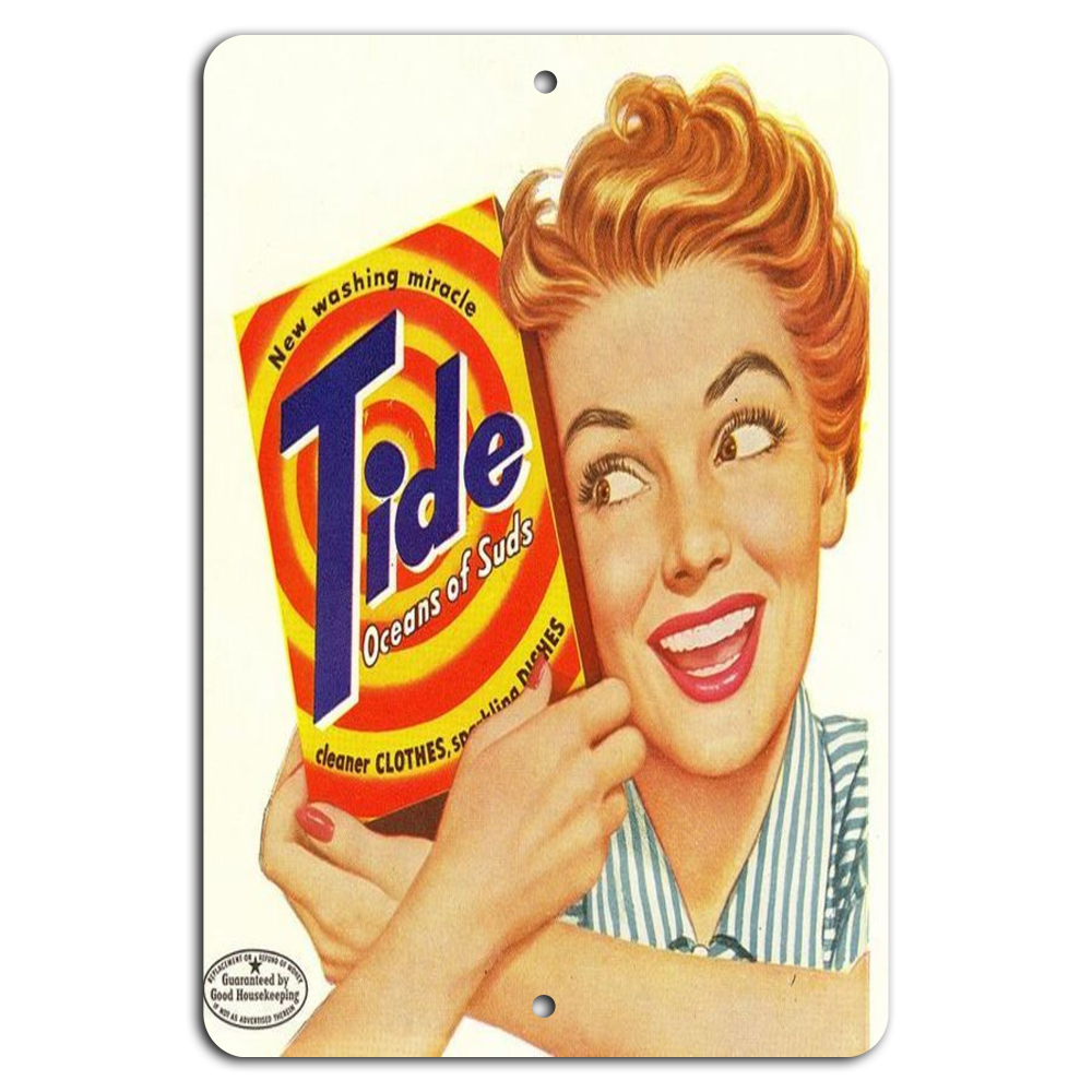 Retro Tide: Classic 1950s Laundry Ad Sign