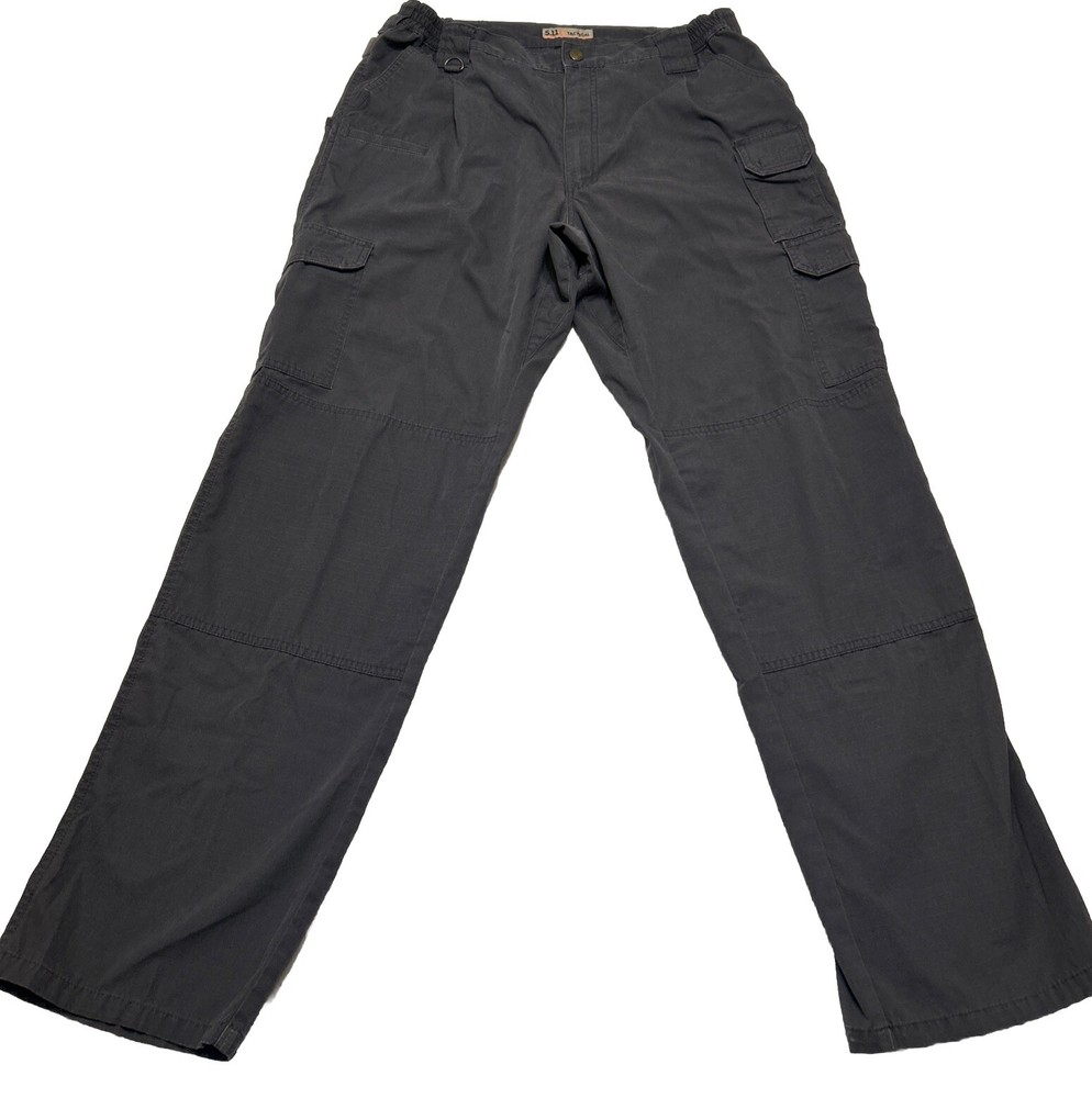 511 Tactical Cargo Pants Mens Size 38x34 Gray Chino Rip Stop Stretch Belt