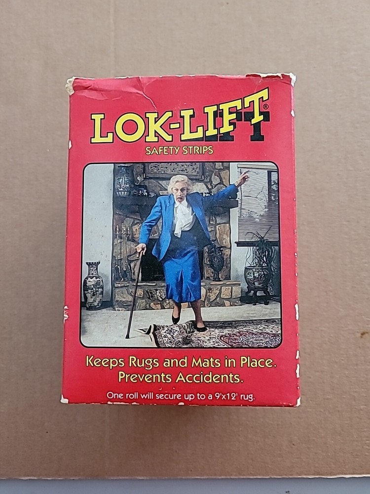 LOK-LIFT Rug Gripper Tape for Area Rugs and Runners, Non-Slip Carpet Tape NEW