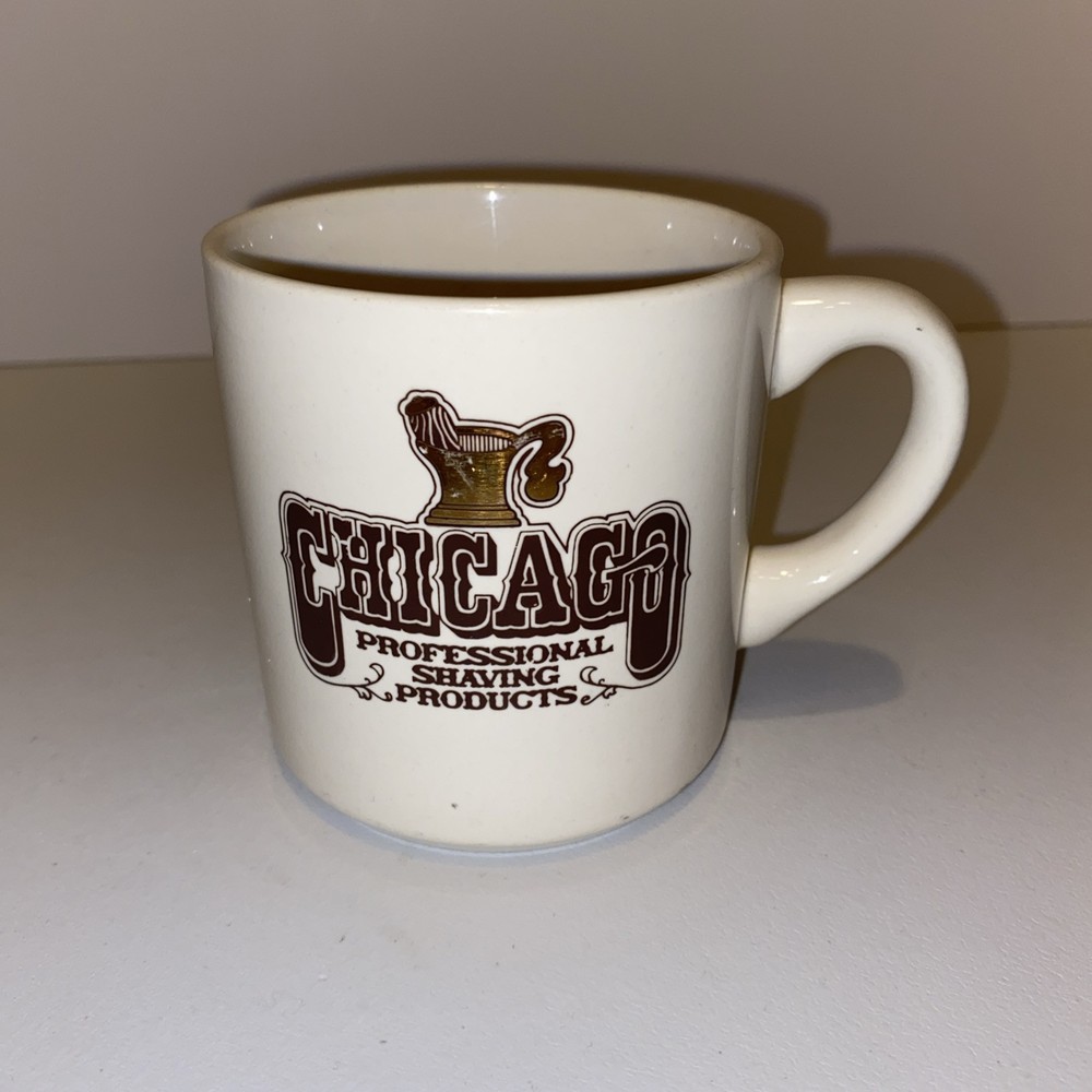 Vintage Chicago Professional Shaving Products Ceramic Shaving Mug Coffee Cup