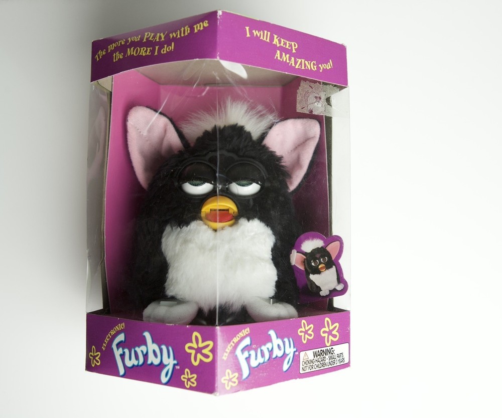 Original 1998 Tiger Electronics Tuxedo Black Furby Model 70-800 In Original Box