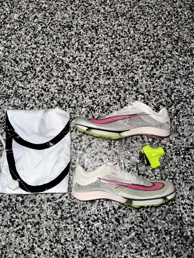 Nike Air Zoom Victory White Fierce Pink Track Spikes CD4385-101 Men's Size 7-9.5