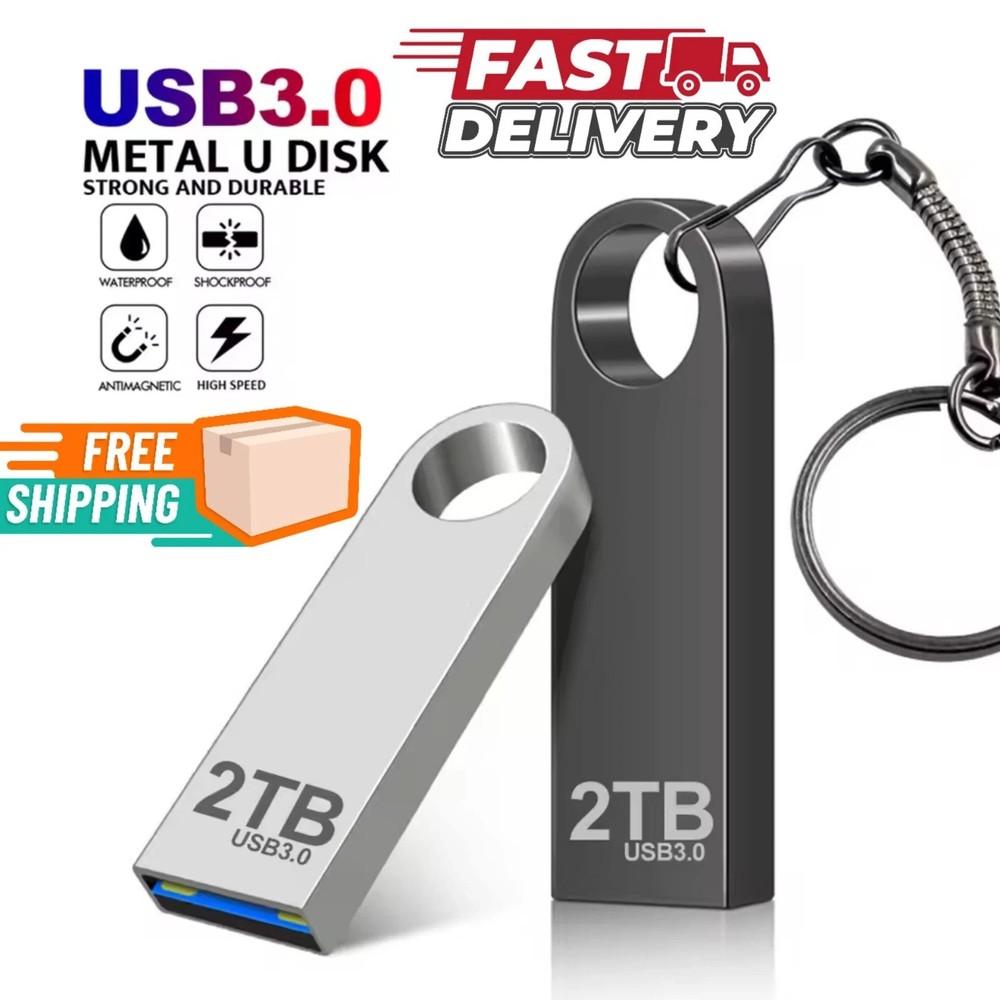 2TB Usb Flash Drives High Speed Pendrive Usb 3.0 - Silver