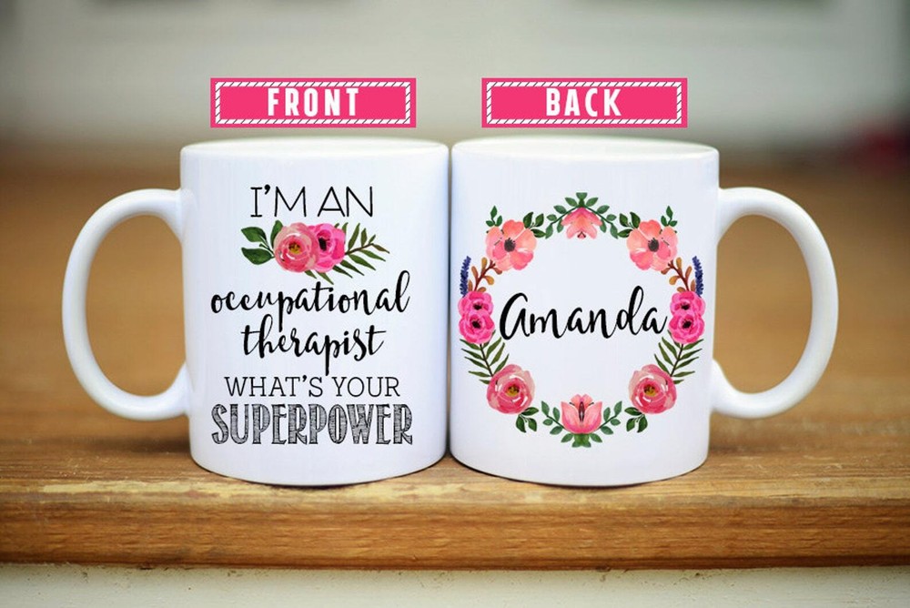 SLP Grad Mug Superpower Speech Therapist Gift Custom Coffee Cup